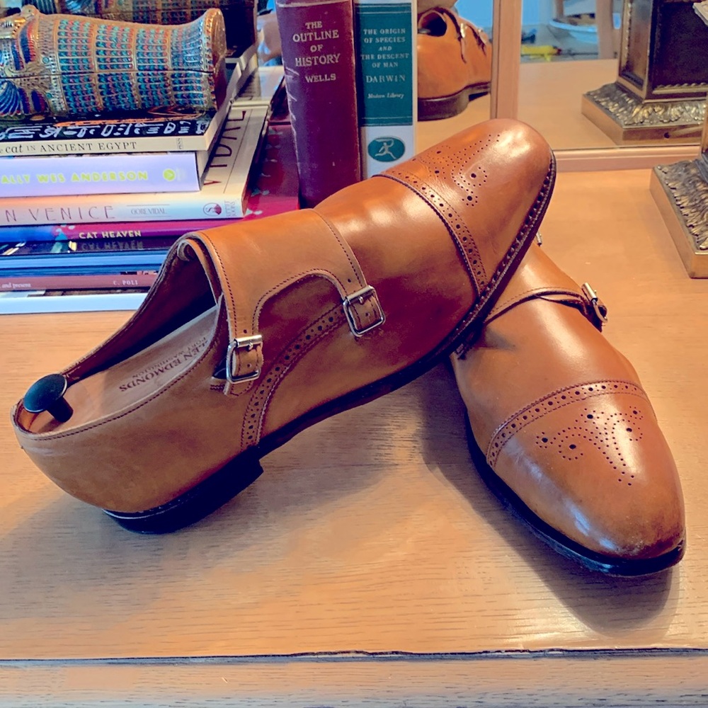 Allen Edmonds Vintage Walnut Brown Leather St. John’s Shoes. Size 15D.